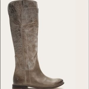 Frye Paige Tall Leather Riding Boot Sz 9.5 Grey